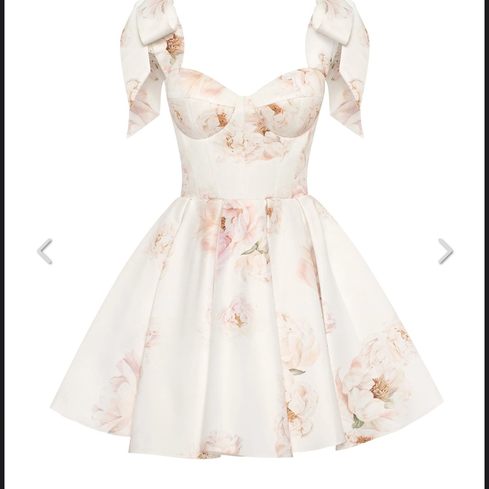 Milla Splendor pink peony mini dress on straps, garden of Eden